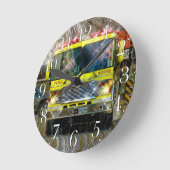 火及び救助のトラックの消防士の柱時計 ラウンド壁時計 (傾斜)