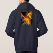 火及び氷のフード付きスウェットシャツのCRPS/RSDの燃える足 パーカ (裏面)