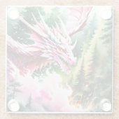 火吹きドラゴンピ鮮やかンクはかりで測 ガラスコースター (裏面)