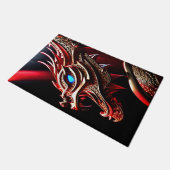 火吹きドラゴンレッドと金ゴールドはかりで測ドアマット ドアマット (アングル)