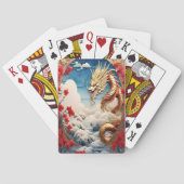 火吹きドラゴンレッド・ブルーと金ゴールド はかりで測 トランプ (裏面)