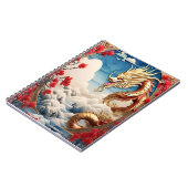 火吹きドラゴンレッド・ブルーと金ゴールド はかりで測 ノートブック (左側)