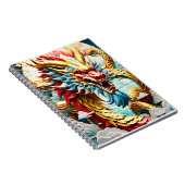 火吹きドラゴンレッド・ブルーと金ゴールド はかりで測 ノートブック (右側)