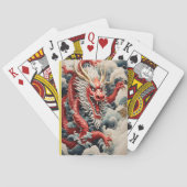 火吹きドラゴン赤と白スケール トランプ (裏面)