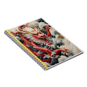 火吹きドラゴン赤と白スケール ノートブック (右側)