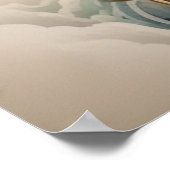 火吹きドラゴン赤と白スケール ポスター (角)