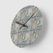 火吹きドラゴン ラウンド壁時計 (傾斜)