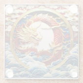 火吹き竜の人工知能 ガラスコースター (裏面)