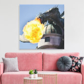 火吹き竜の像 キャンバスプリント (インサイチュ (リビング))