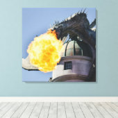 火吹き竜の像 キャンバスプリント (インサイチュ (ウッドフロア))