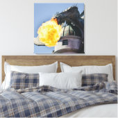 火吹き竜の像 キャンバスプリント (インサイチュ (寝室))