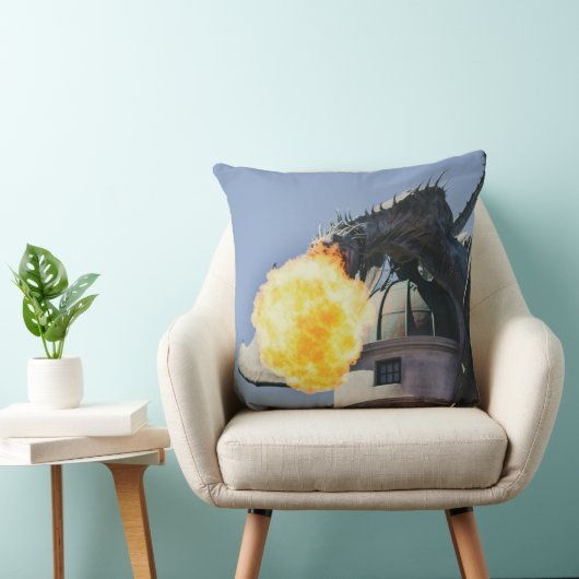 火吹き竜の像 クッション (椅子)