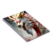 火吹き竜の赤と金ゴールド はかりで測 ノートブック (右側)