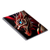 火吹き竜の赤と金ゴールド はかりで測 ノートブック (右側)