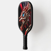 火吹き竜の赤と金ゴールド はかりで測 ピックルボールラケット (左)
