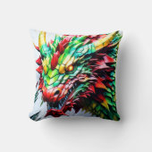 火吹き竜レッド、グリーン、イエロー クッション (正面)