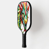 火吹き竜レッド、グリーン、イエロー ピックルボールラケット (左)
