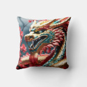 火吹き竜金ゴールド青と赤はかりで測 クッション (裏面)