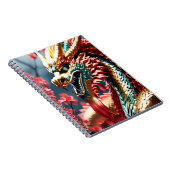 火吹き竜金ゴールド青と赤はかりで測 ノートブック (右側)