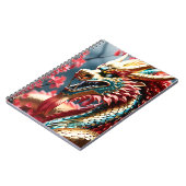 火吹き竜金ゴールド青と赤はかりで測 ノートブック (左側)