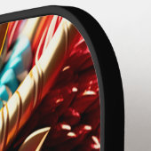 火吹き竜金ゴールド青と赤はかりで測 ピックルボールラケット (左詳細)