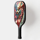 火吹き竜金ゴールド青と赤はかりで測 ピックルボールラケット (左)