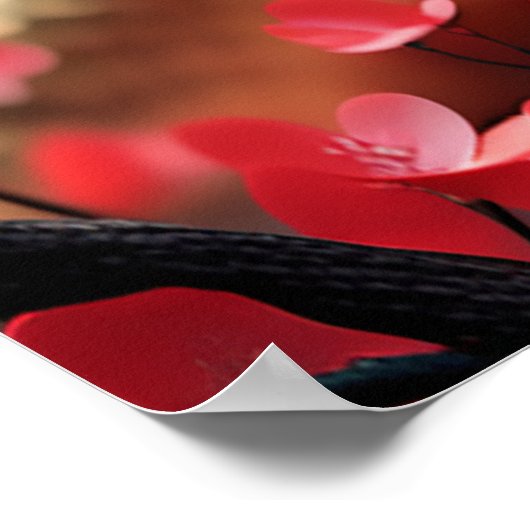 火吹き竜金ゴールド青と赤はかりで測 ポスター (角)