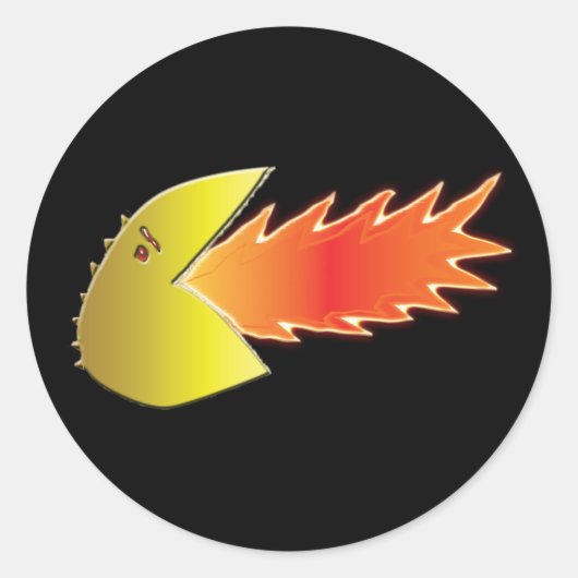 火吹き頭ステッカー ラウンドシール (正面)