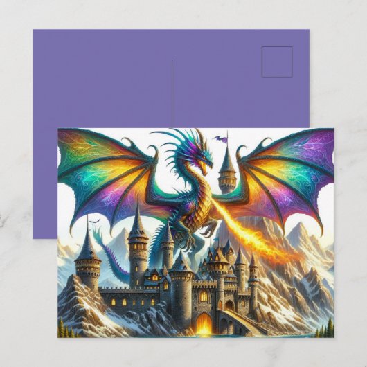 火吹き龍はがき ポストカード (正面/裏面)