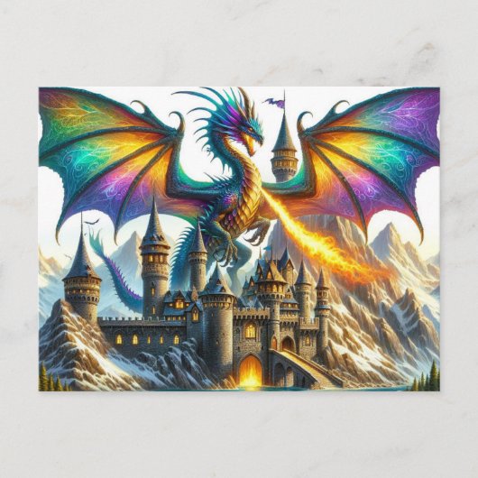 火吹き龍はがき ポストカード (正面)