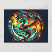 火吹き龍はがき