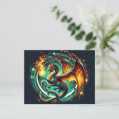 火吹き龍はがき ポストカード (スタンド正面)