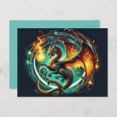 火吹き龍はがき ポストカード (正面/裏面)