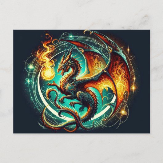 火吹き龍はがき ポストカード (正面)