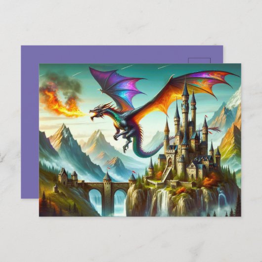 火吹き龍はがき ポストカード (正面/裏面)