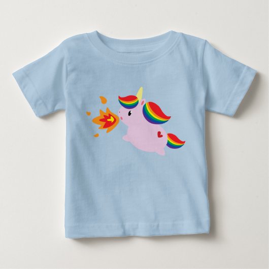 火呼吸のユニコーン ベビーTシャツ (正面)