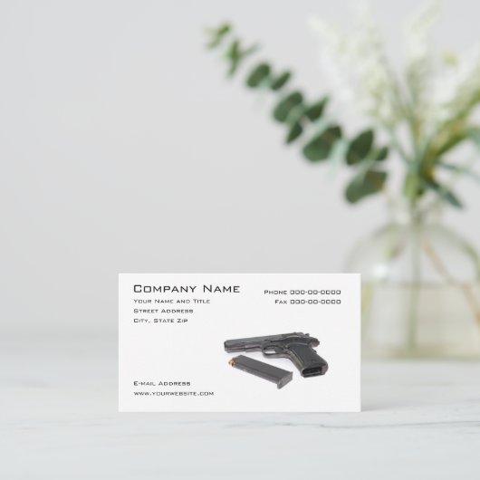 火器のディーラーの名刺 名刺 (スタンド正面)