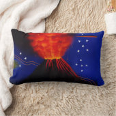 火山および星の噴火 ランバークッション (ブランケット)