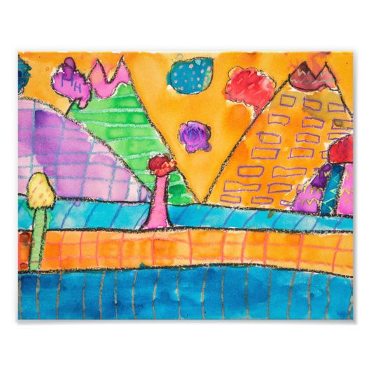 火山お洒落景観8x10プリント フォトプリント            (正面)