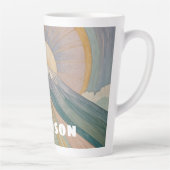 火山のセレナーデパーソナライズされたー カフェラテマグ (右)