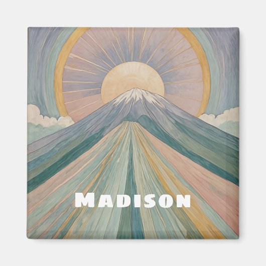 火山のセレナーデパーソナライズされたー マグネット (正面)