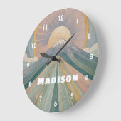 火山のセレナーデパーソナライズされたー ラージ壁時計 (傾斜)