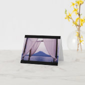 火山のノートカード カード (黄色い花)