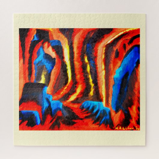 火山の中 ジグソーパズル (縦)