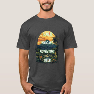 火山の冒険:自然インスパイア野外愛好家 Tシャツ
