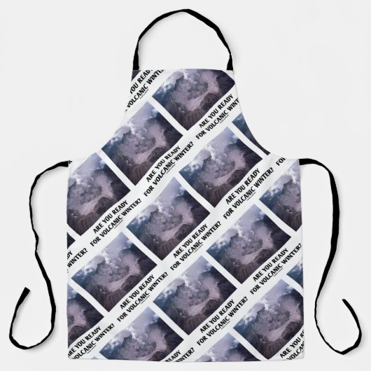 火山の冬の準備は？火山学 エプロン (正面)