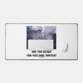 火山の冬の準備は？火山学 デスクマット (キーボード&マウス)