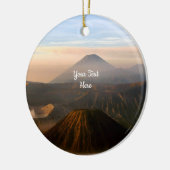 火山の山の写真 セラミックオーナメント (左)