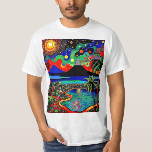 火山の泉 Tシャツ (正面)