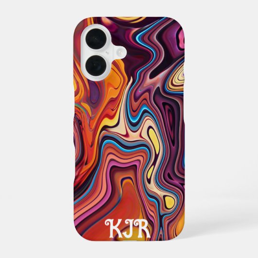 火山の溶岩 #9 iPhone 16ケース (裏面)